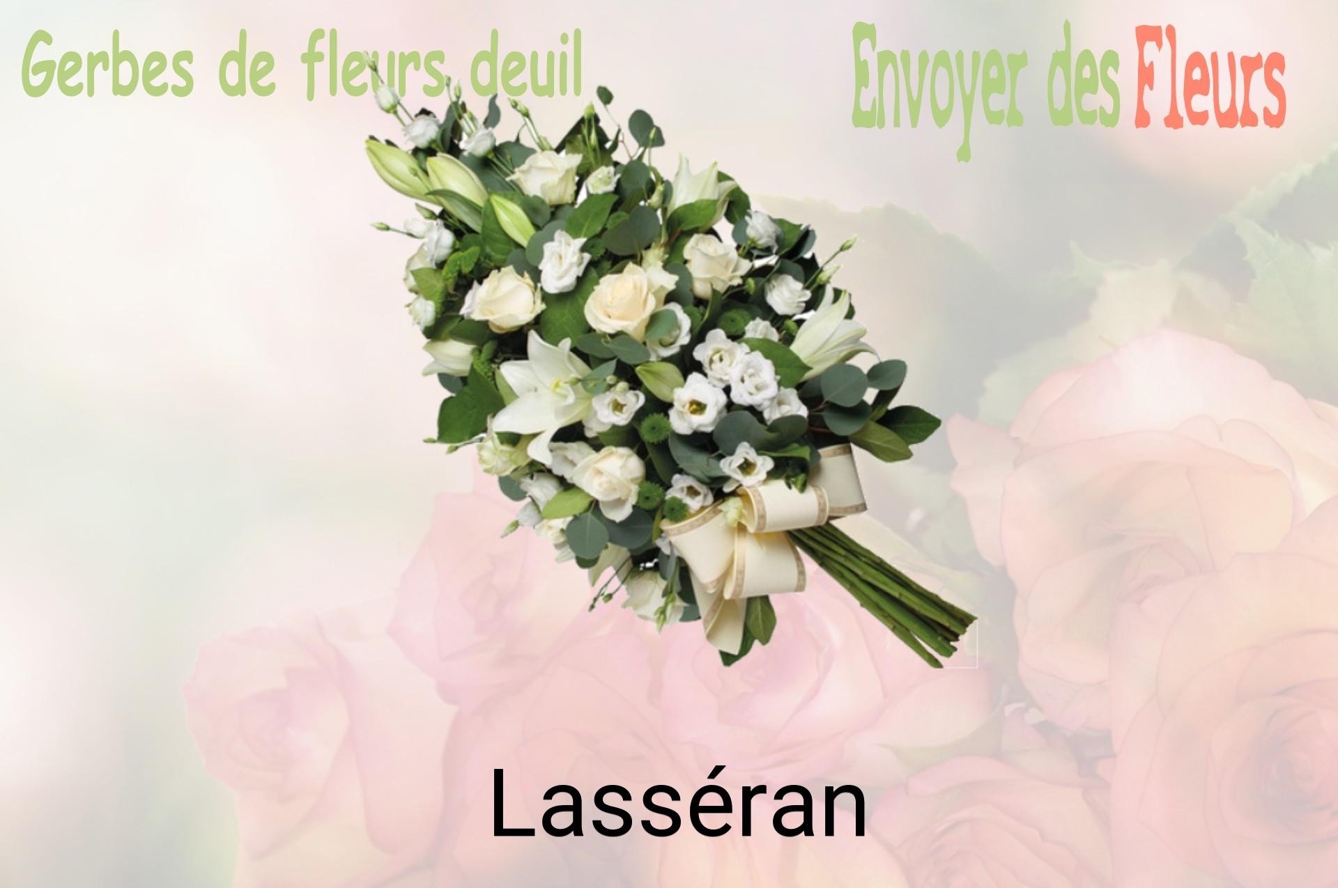 Gerbe de fleurs de deuil livrée à Lasséran